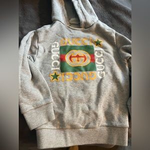 Gucci authentic girls hooded sweat shirt size 4